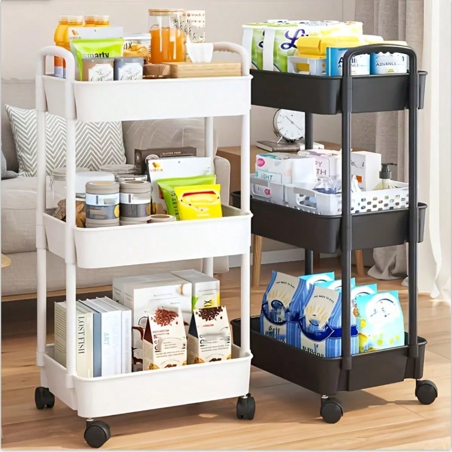 Rolling File Cart - Carrito de Almacenamiento Rodante de 3
