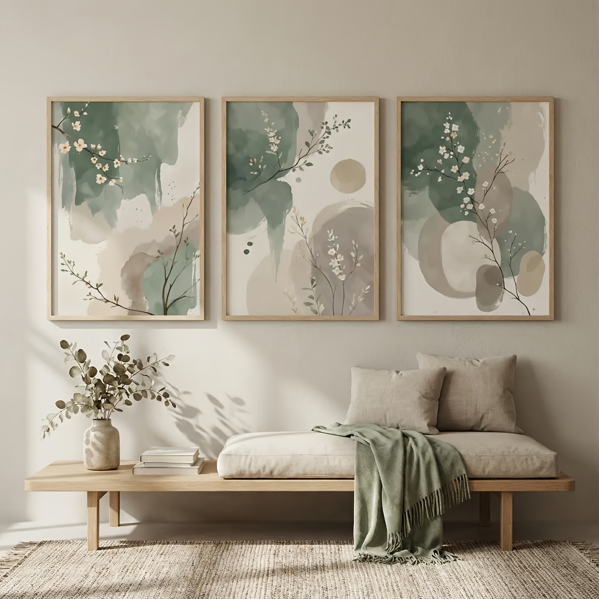 Home Office Student - Juego de 3 Cuadros Decorativos de