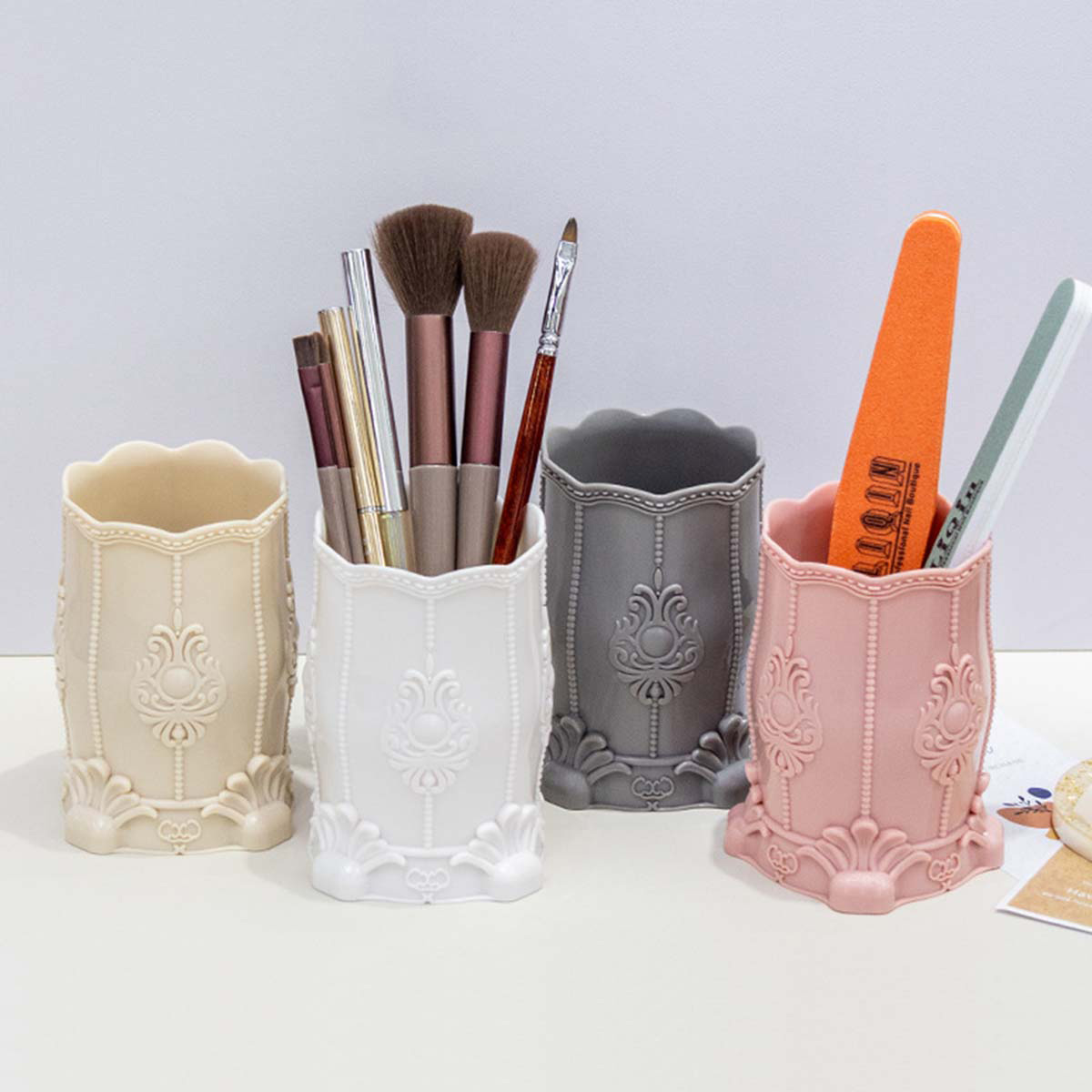 Home Office Student - Soporte creativo para brochas de maquillaje/portalápices,