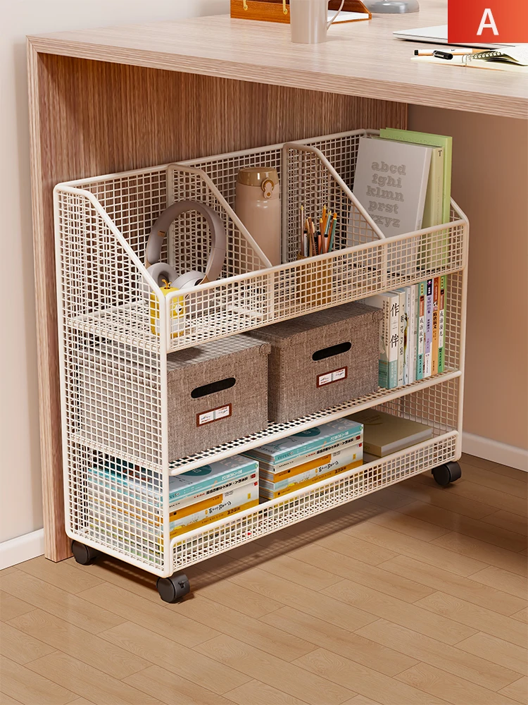 Rolling File Cart - Estantería de mesa móvil, estante organizador