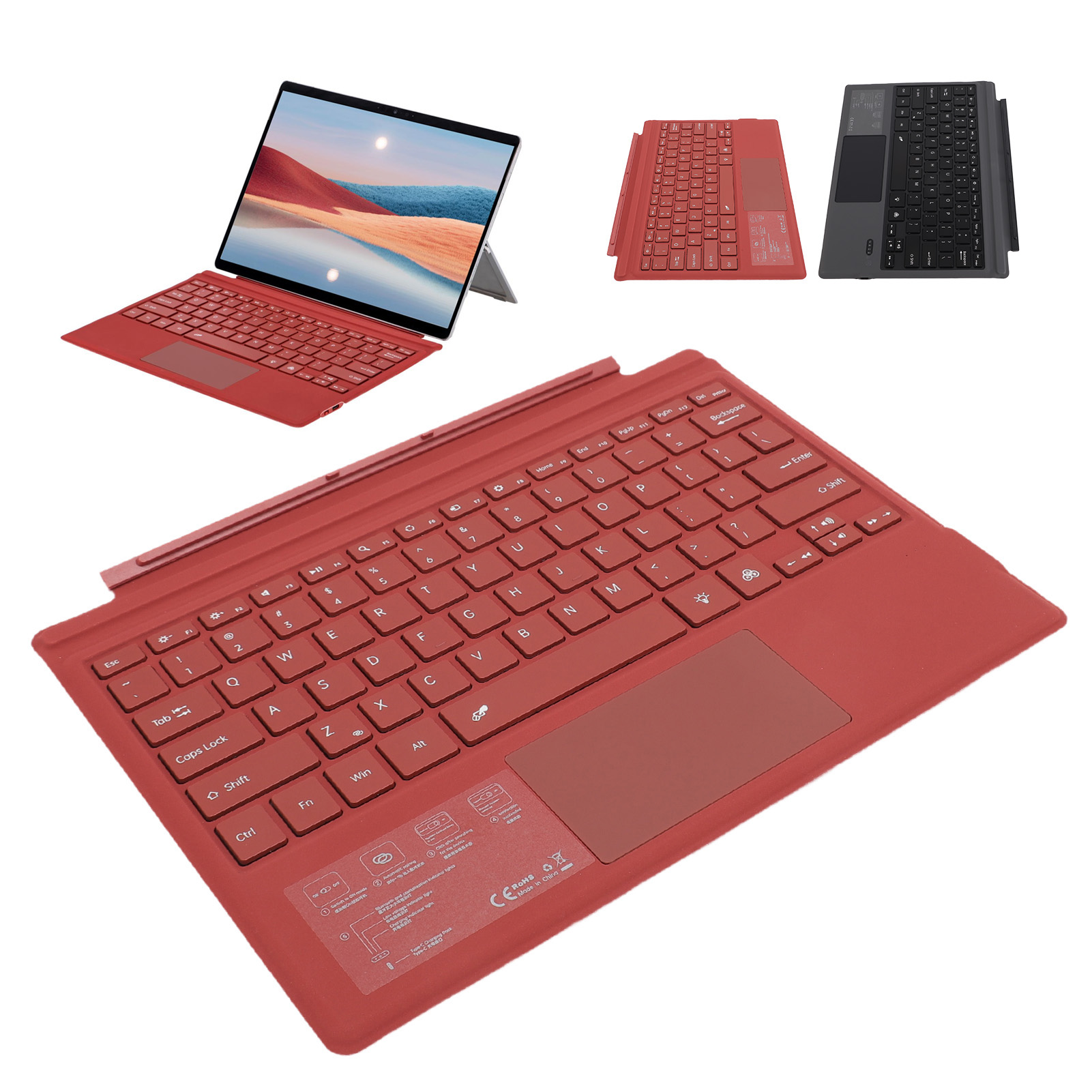 Home Office Microsoft - Teclado Bluetooth 5.0 Magnético con Retroiluminación