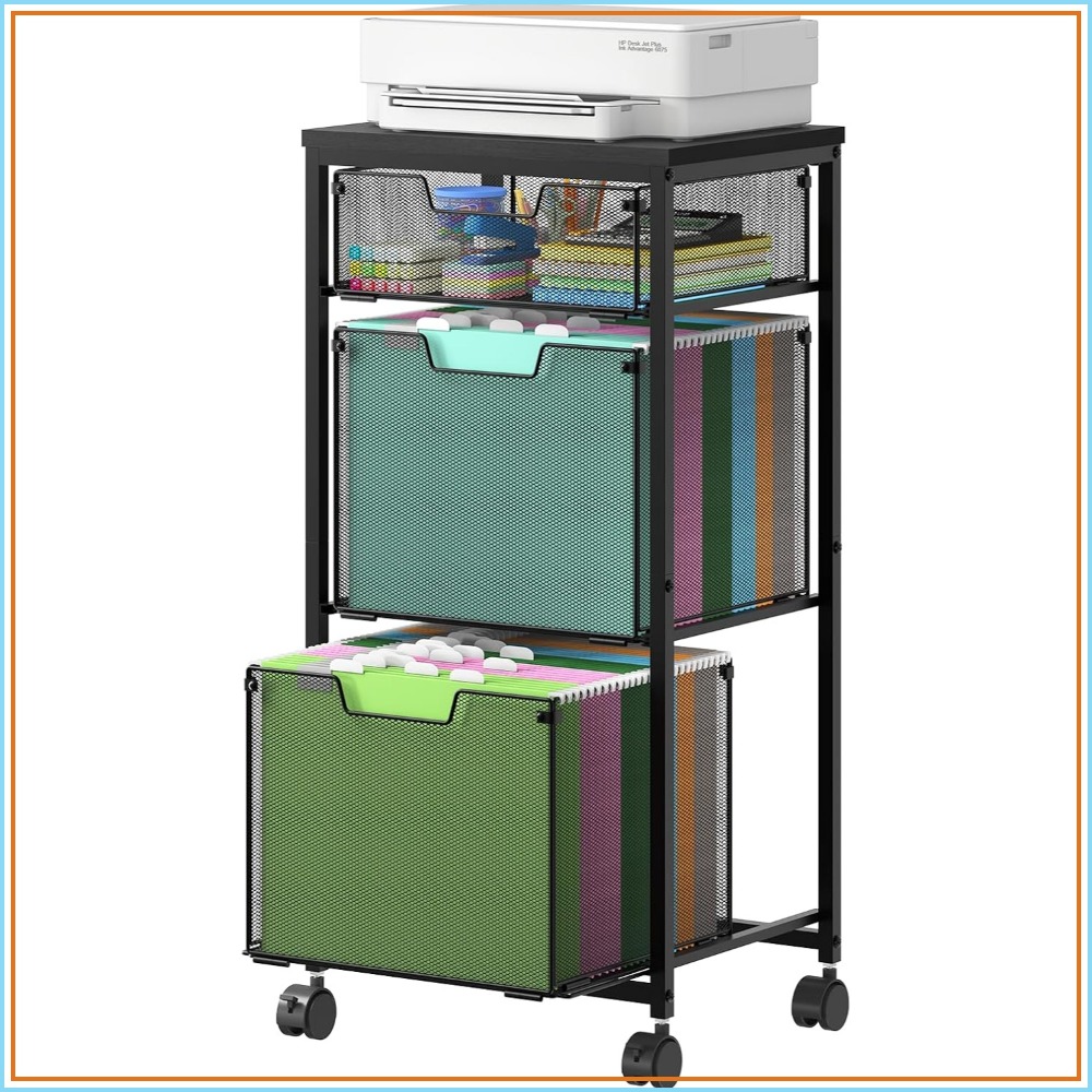 Archivador Móvil de 3 Cajones  - Rolling File Cart reseña y precio