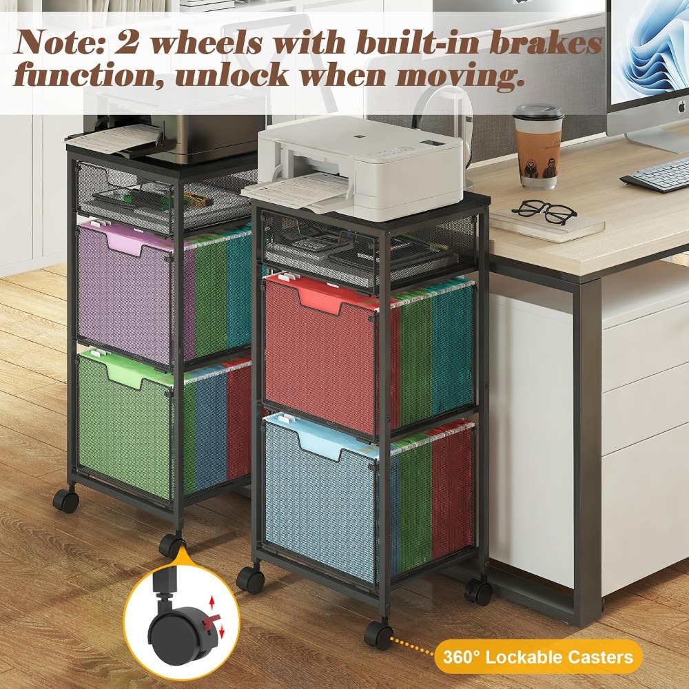 Archivador Móvil de 3 Cajones  - Rolling File Cart reseña y precio