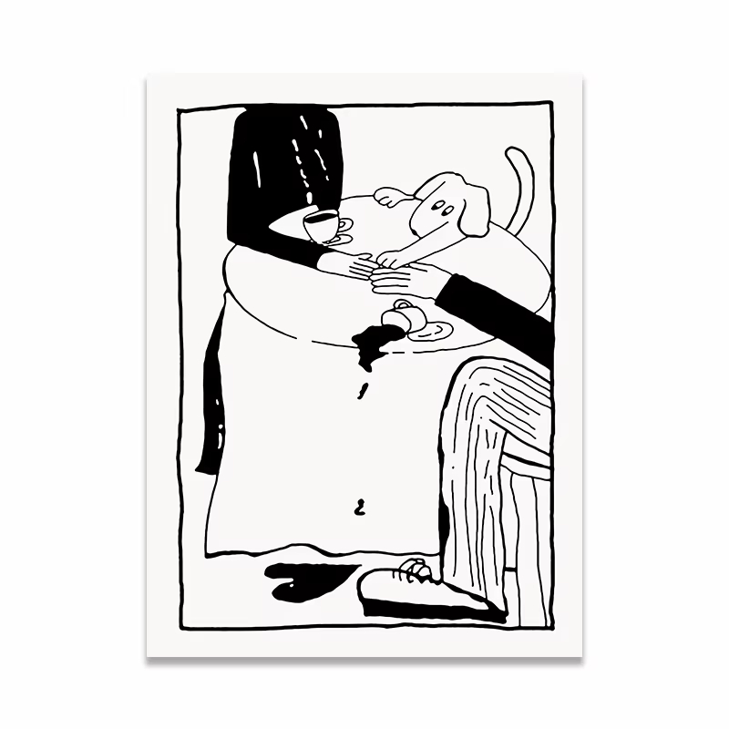 Póster de arte minimalista esc - Home Office Romance Manga reseña y precio