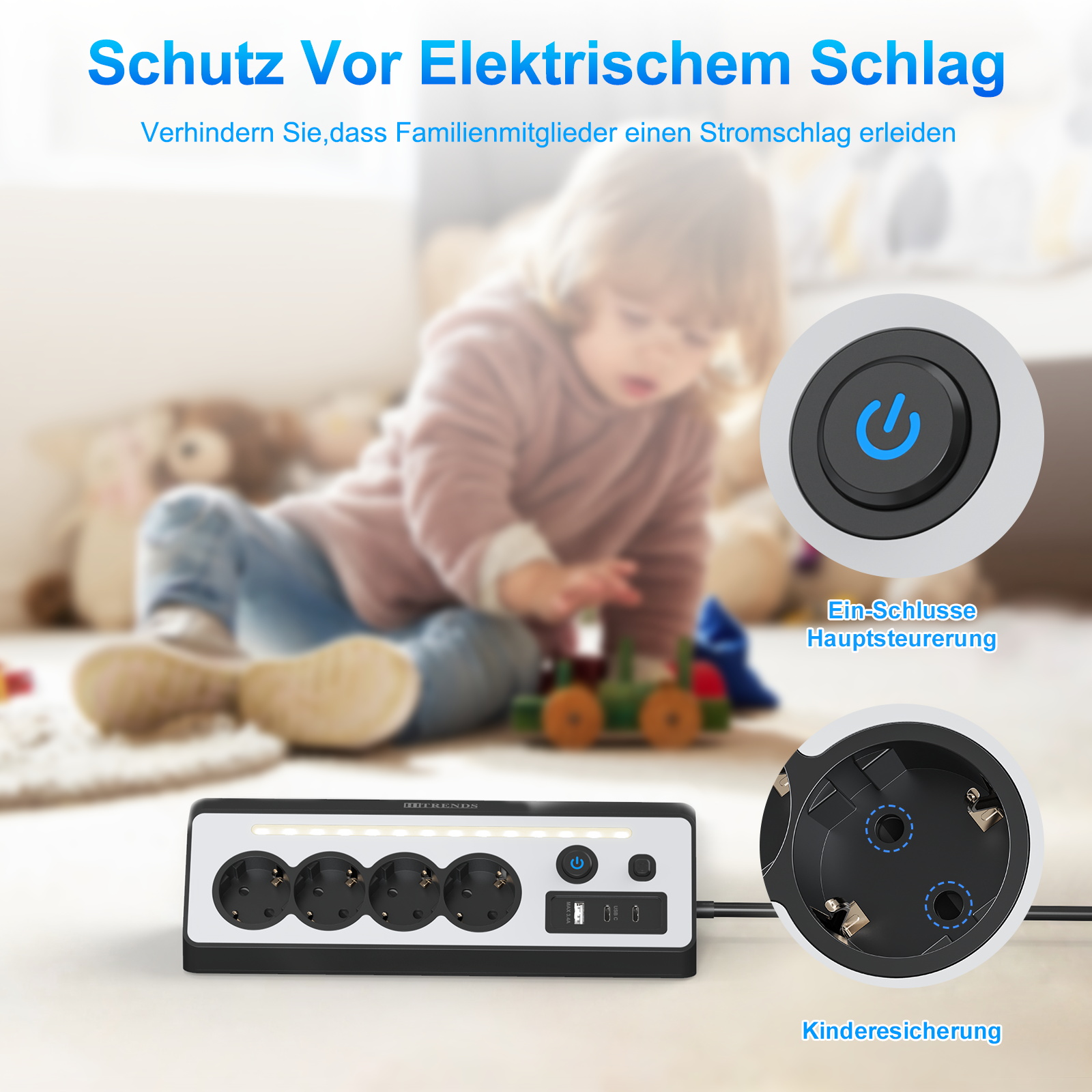 Toma de corriente con enchufe  - Power Strip Desk reseña y precio