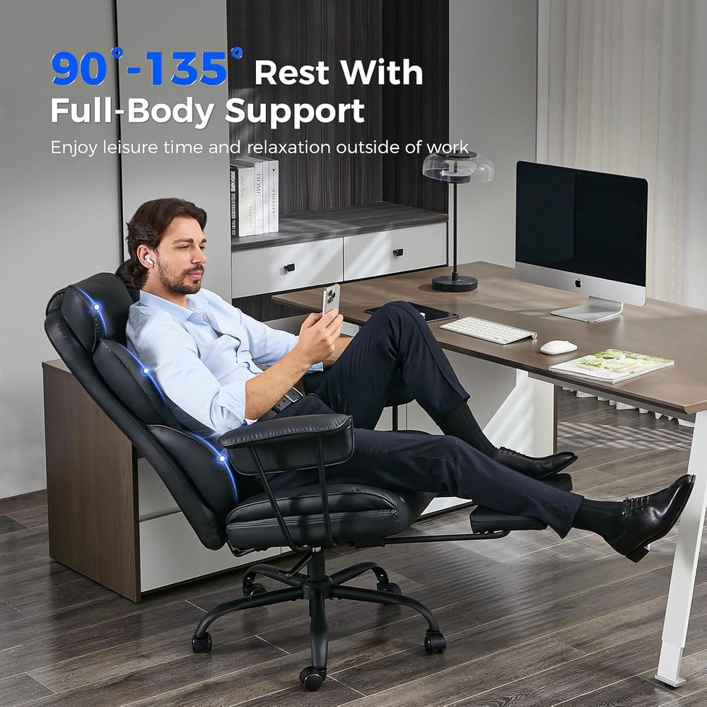 Silla de Oficina Grande y Alta - Ergonomic Office Chair reseña y precio