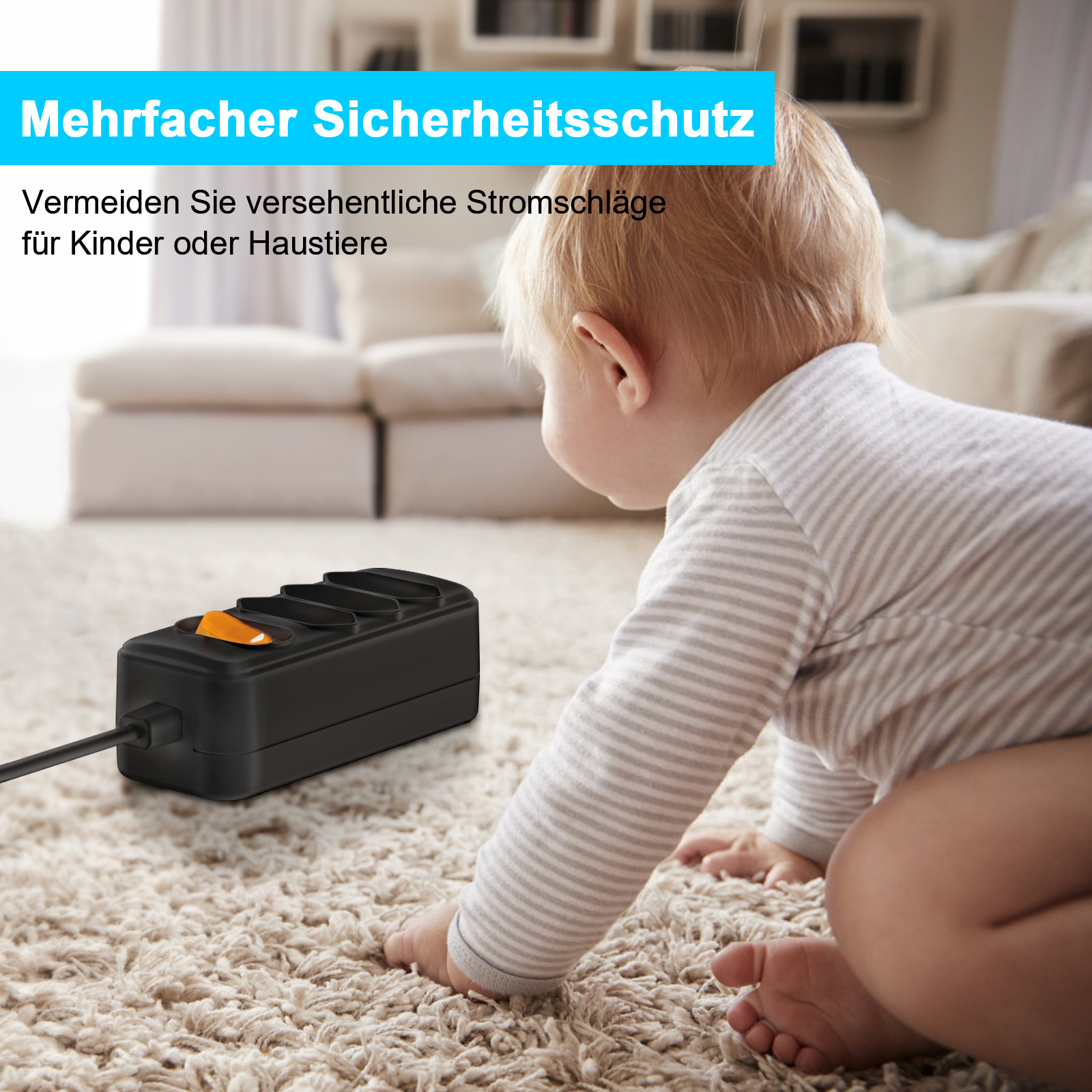 Toma de corriente europea de 2 - Power Strip Desk reseña y precio