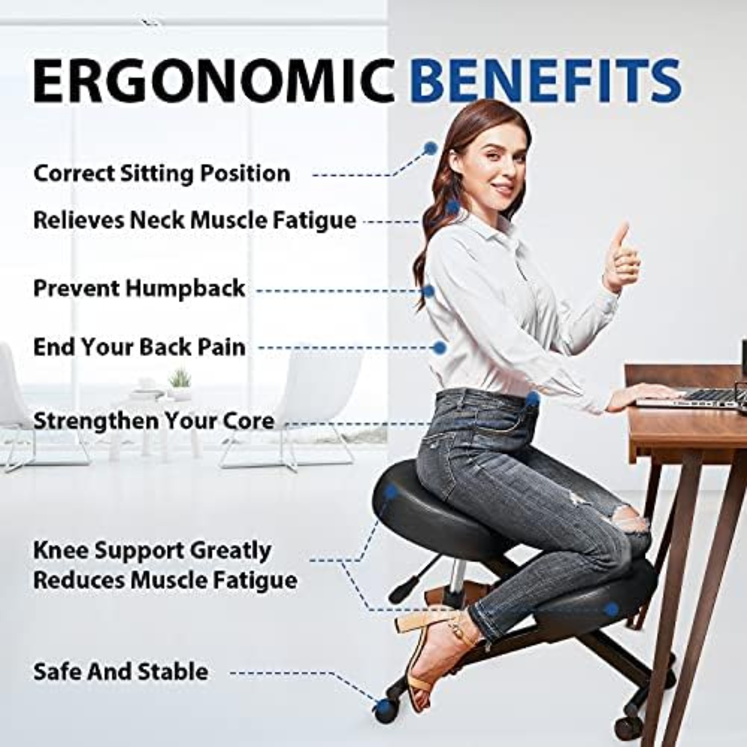 Silla Ergonómica para Arrodill - Ergonomic Office Chair reseña y precio
