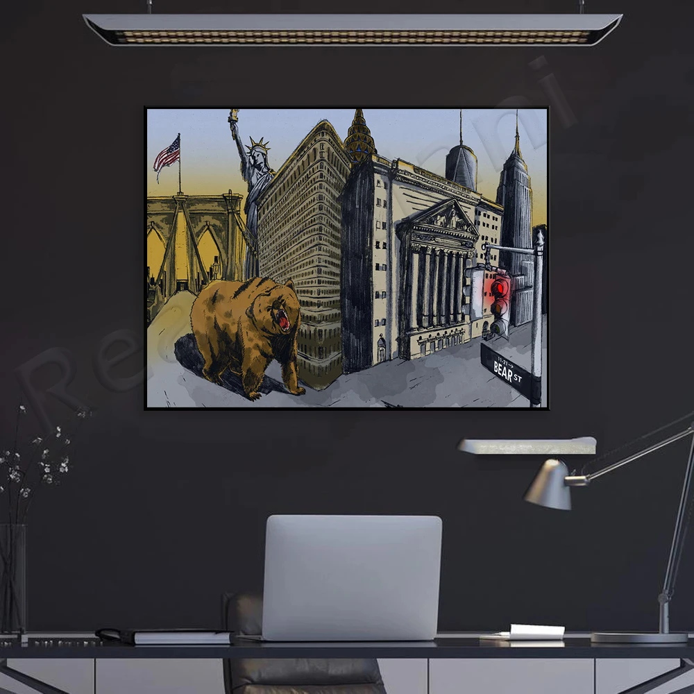 Obra de arte del oso |   Nueva - Home Office Marketing reseña y precio