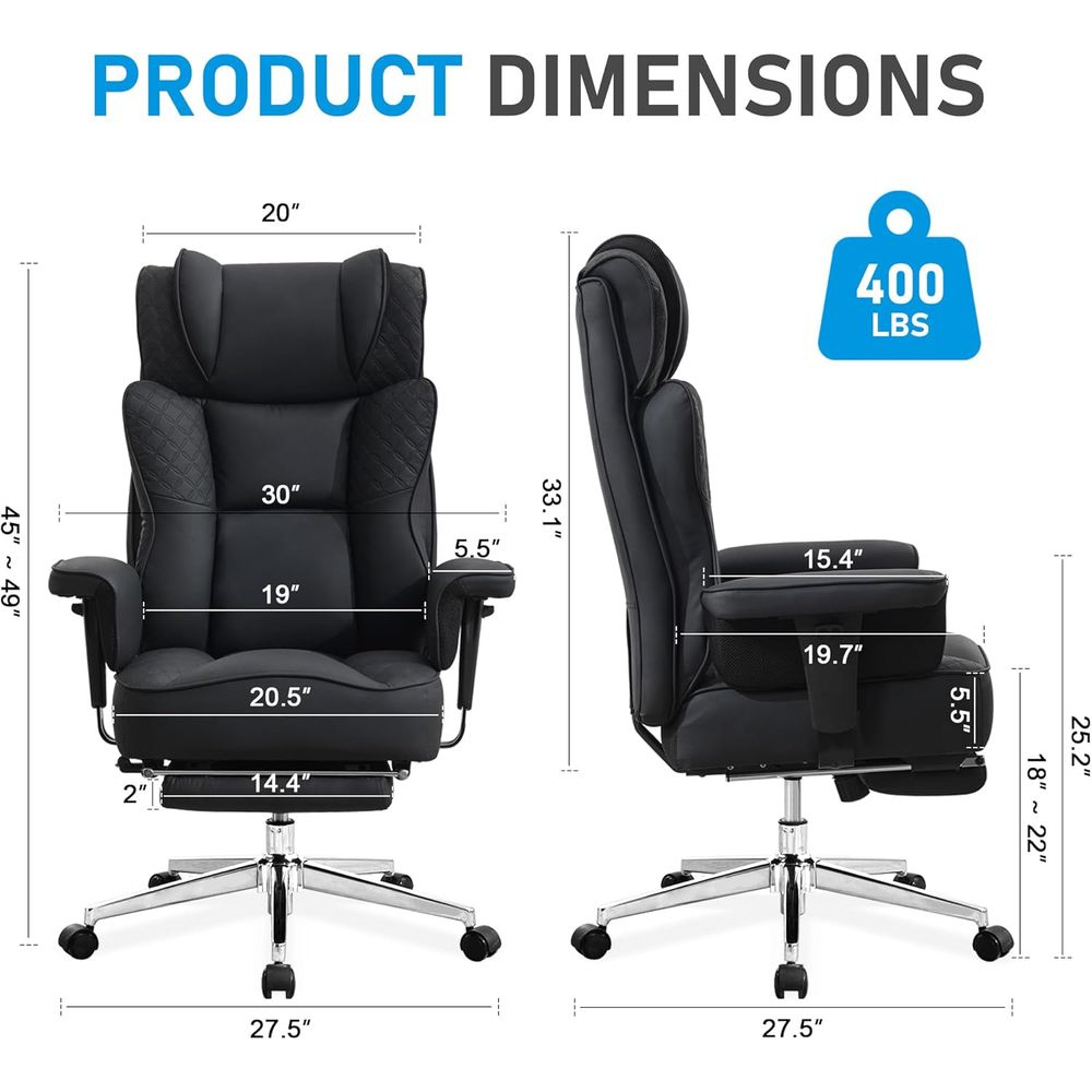 Silla de oficina grande y alta - Ergonomic Office Chair reseña y precio